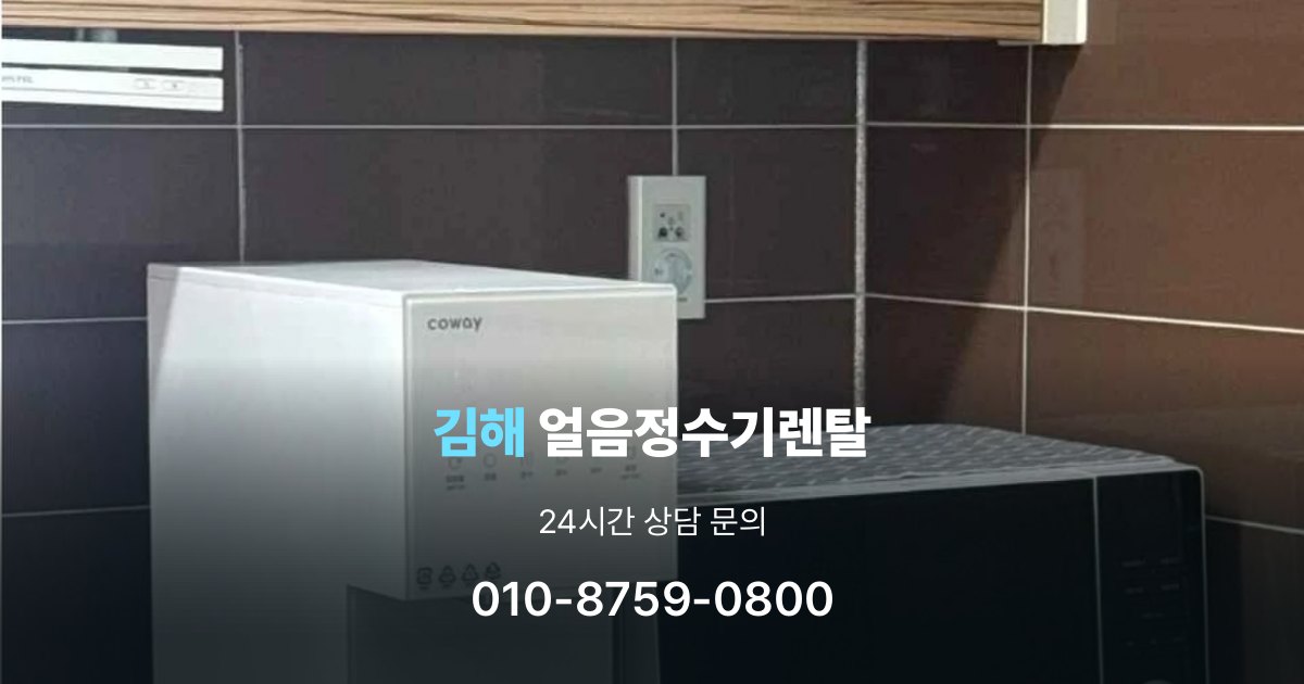 김해 얼음 정수기 렌탈 부모님 사용 편의성을 고려한 선택법