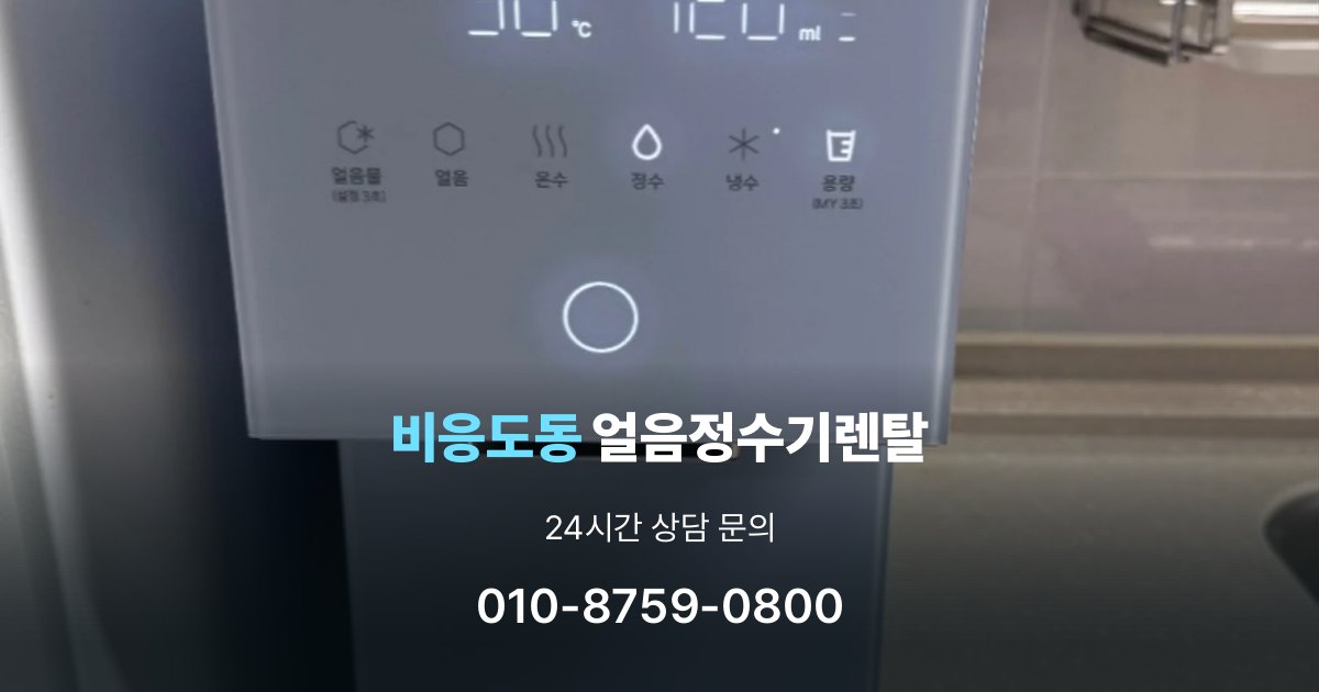 비응도동 얼음 정수기 렌탈 용량별 차이 정리