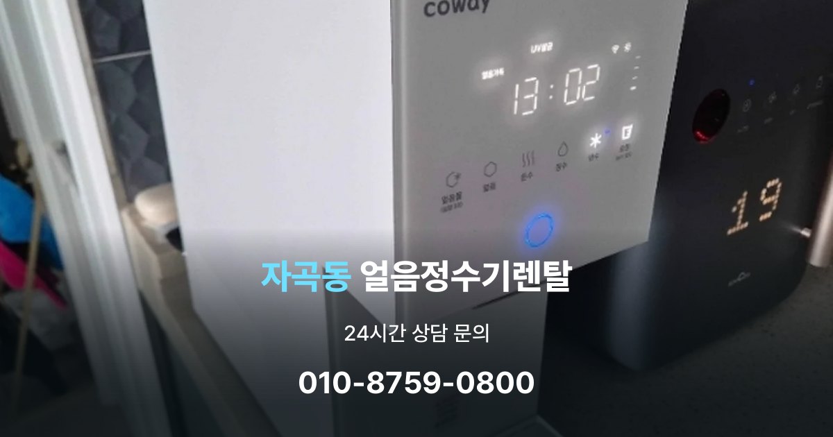 자곡동 얼음 정수기 렌탈 용량별 차이 정리